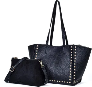 Tote Bag Vegan Leather Purses and Handbags for Women Top Handle Satchel Purse Ladies Shoulder Bags Set 2pcs