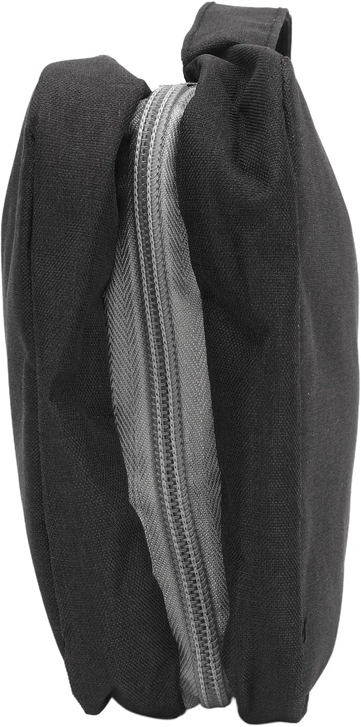 Travel Hanging Toiletry Bag Hanging Travel Cosmetic Bag Folded Toiletry Wash Organiser Pouch for Men Women (Black)