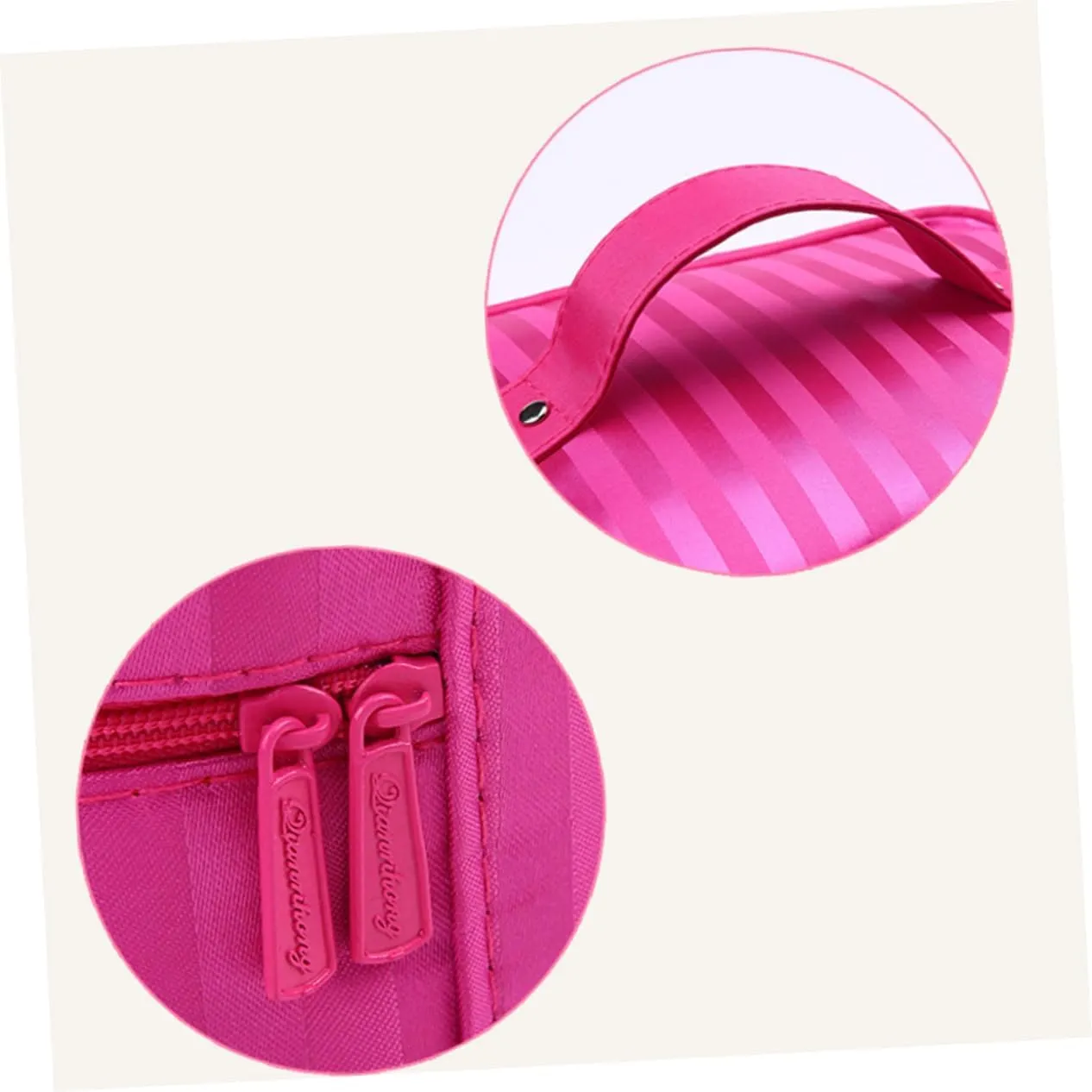 Travel Toiletry Bag Hanging Large Capacity Makeup Organizer Waterproof Korean Stripe Zipper Bag for Women Travel Hanging Toiletry Bag