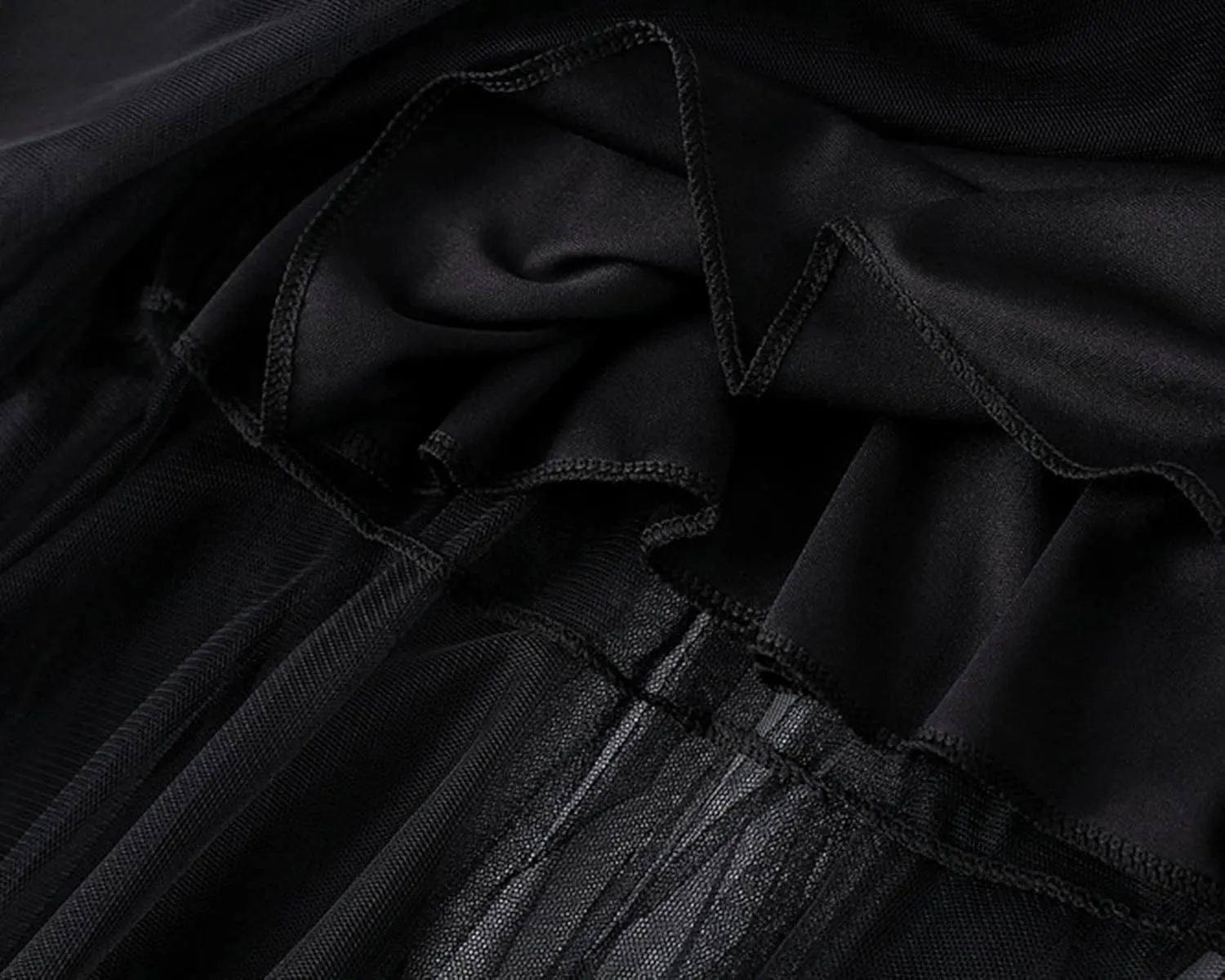 Tulle Skirts for Women 3 Layered Asymmetrical Hem Tulle A-Line Midi Skirt