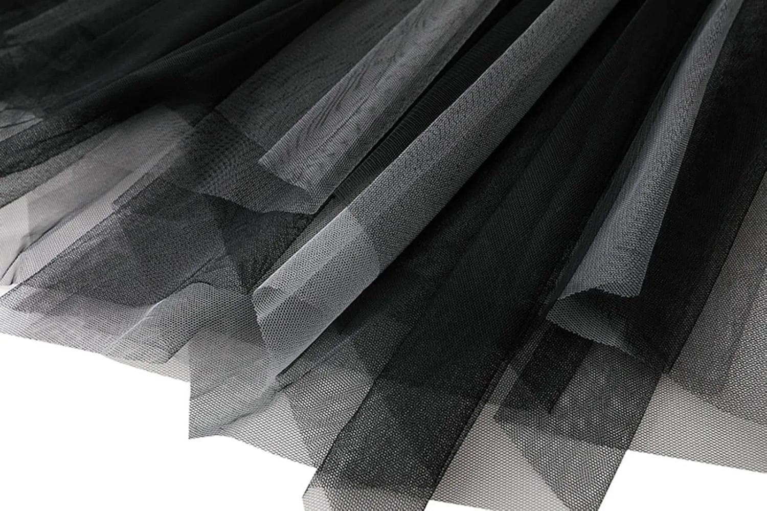 Tulle Skirts for Women 3 Layered Asymmetrical Hem Tulle A-Line Midi Skirt
