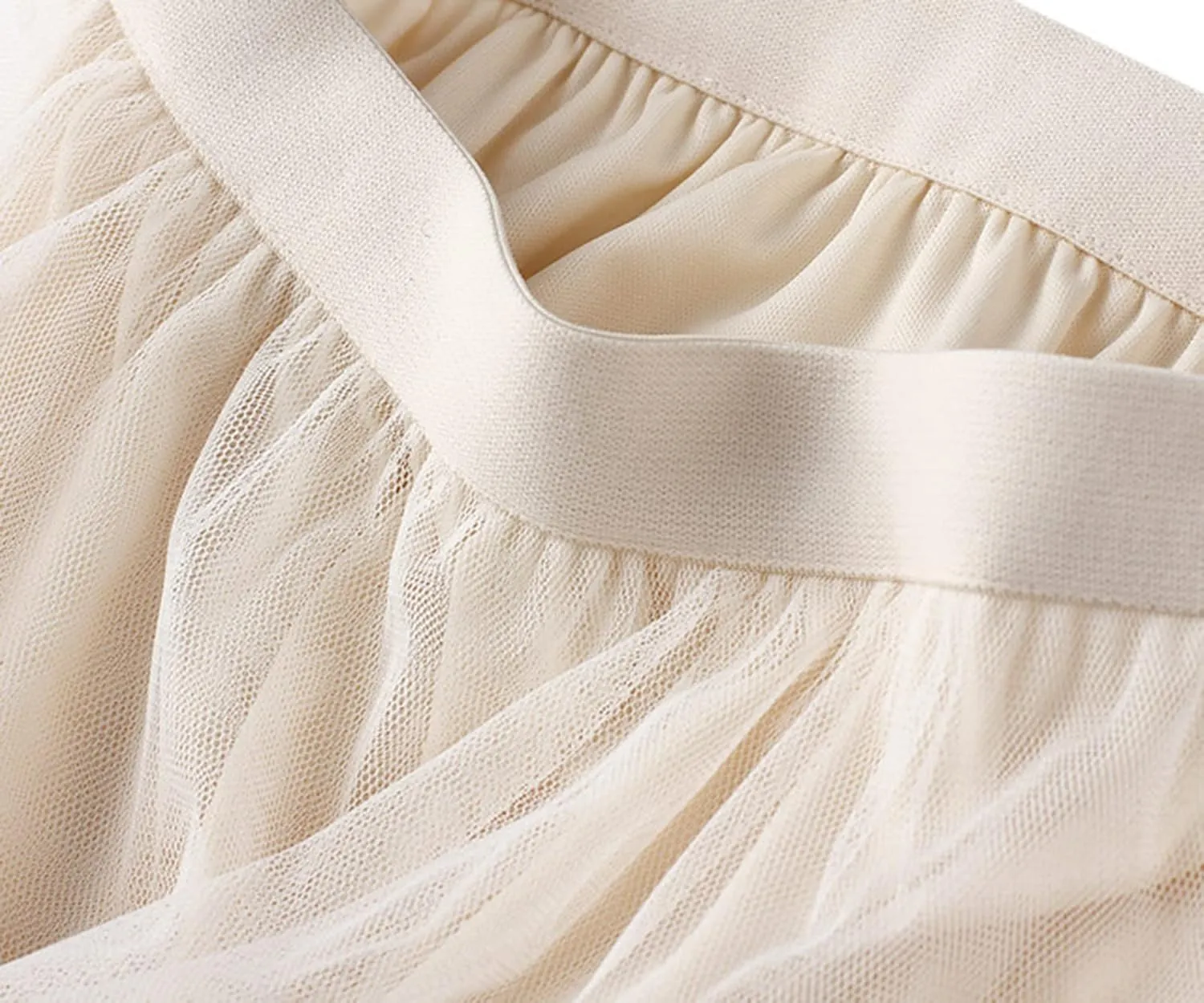 Tulle Skirts for Women 3 Layered Asymmetrical Hem Tulle A-Line Midi Skirt