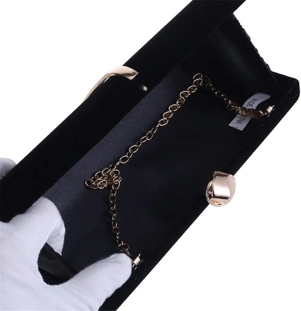 Velvet Women Evening Bags Shoulder Chain Small Day Clutch Party Handbags Female New Purse
