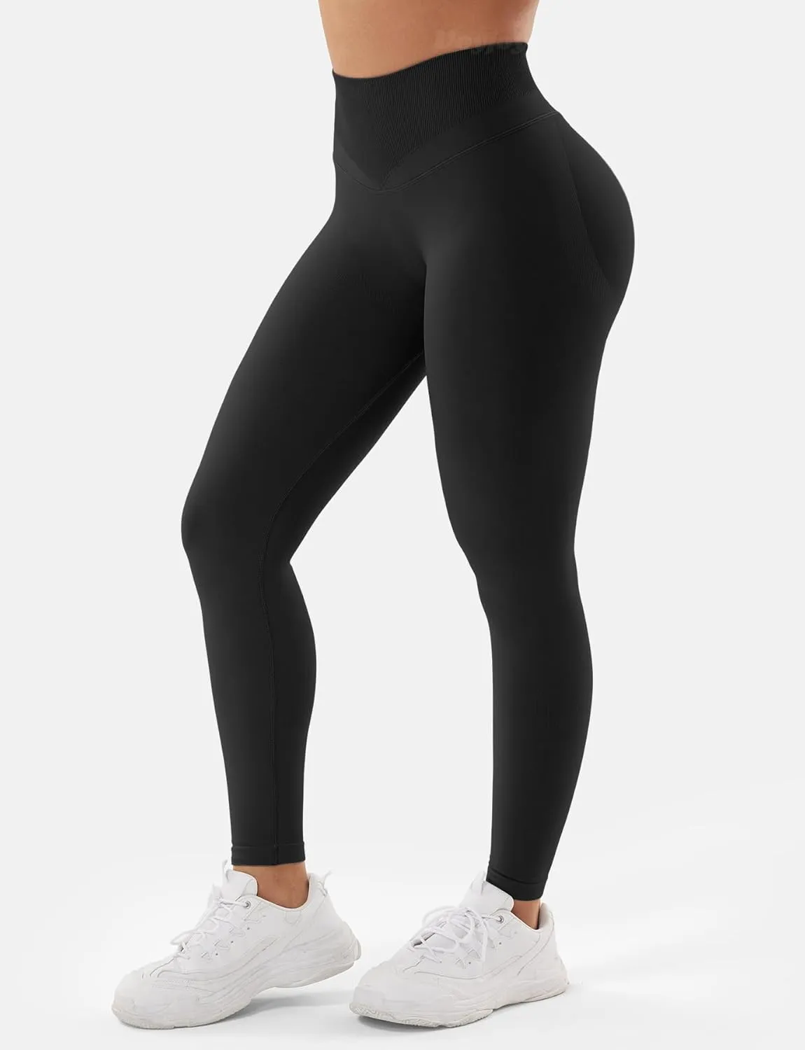 VOYJOY Women Impact Leggings Seamless Scrunch Butt Lifting Workout Leggings High Waisted Gym Yoga Pant