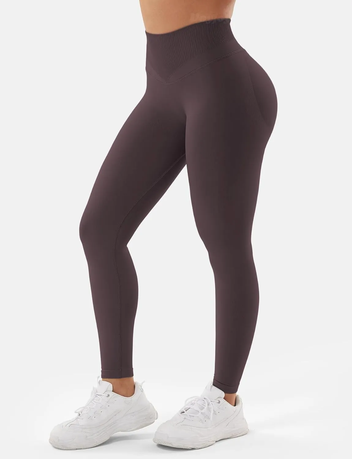 VOYJOY Women Impact Leggings Seamless Scrunch Butt Lifting Workout Leggings High Waisted Gym Yoga Pant