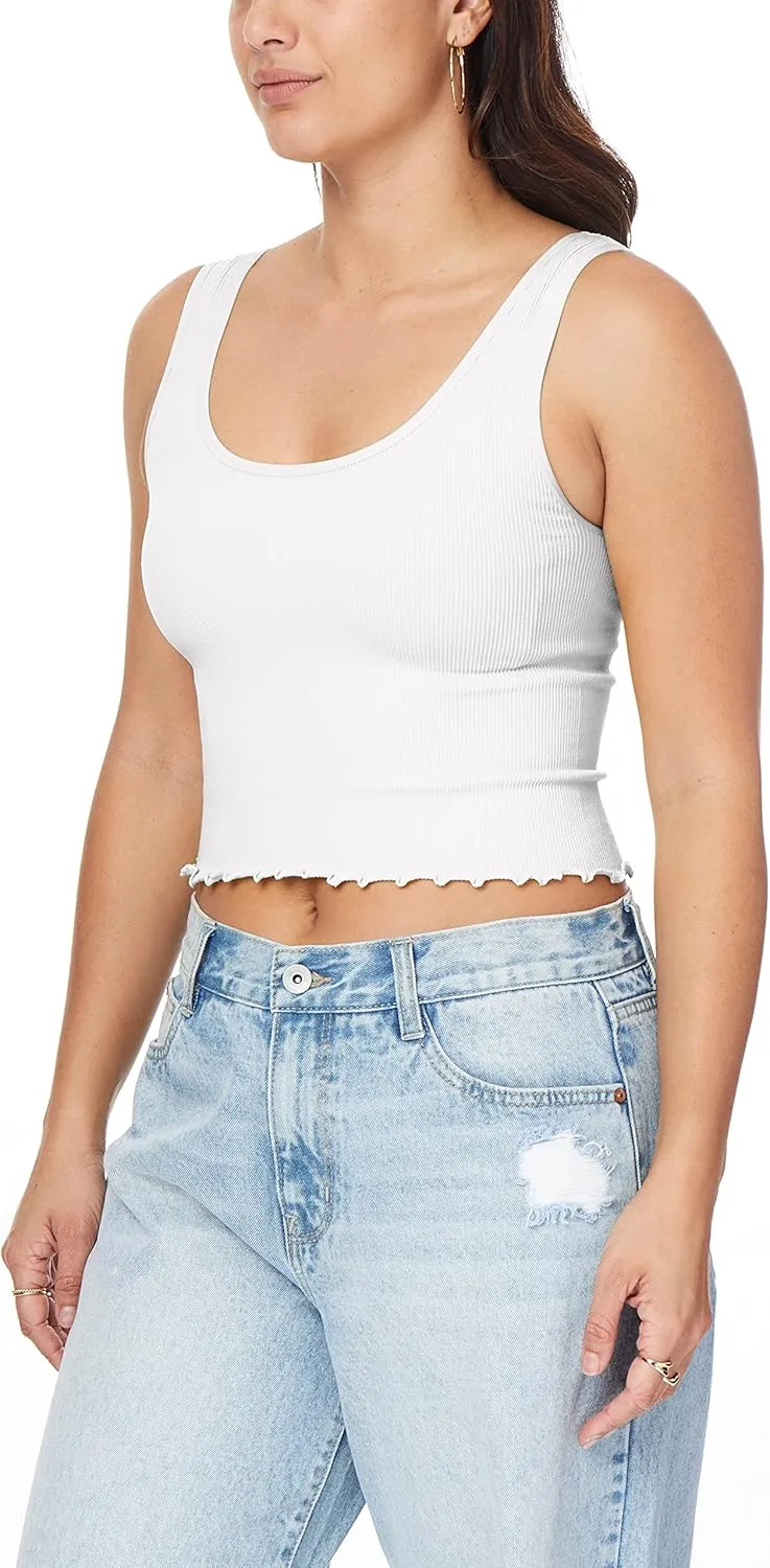 WallFlower Women's Insta Smooth Seamless Tank Tops 3-Pack (Standard and Plus)