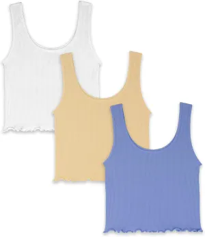 WallFlower Women's Insta Smooth Seamless Tank Tops 3-Pack (Standard and Plus)