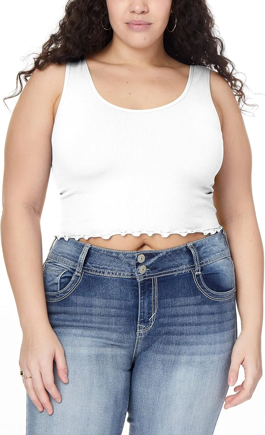 WallFlower Women's Insta Smooth Seamless Tank Tops 3-Pack (Standard and Plus)