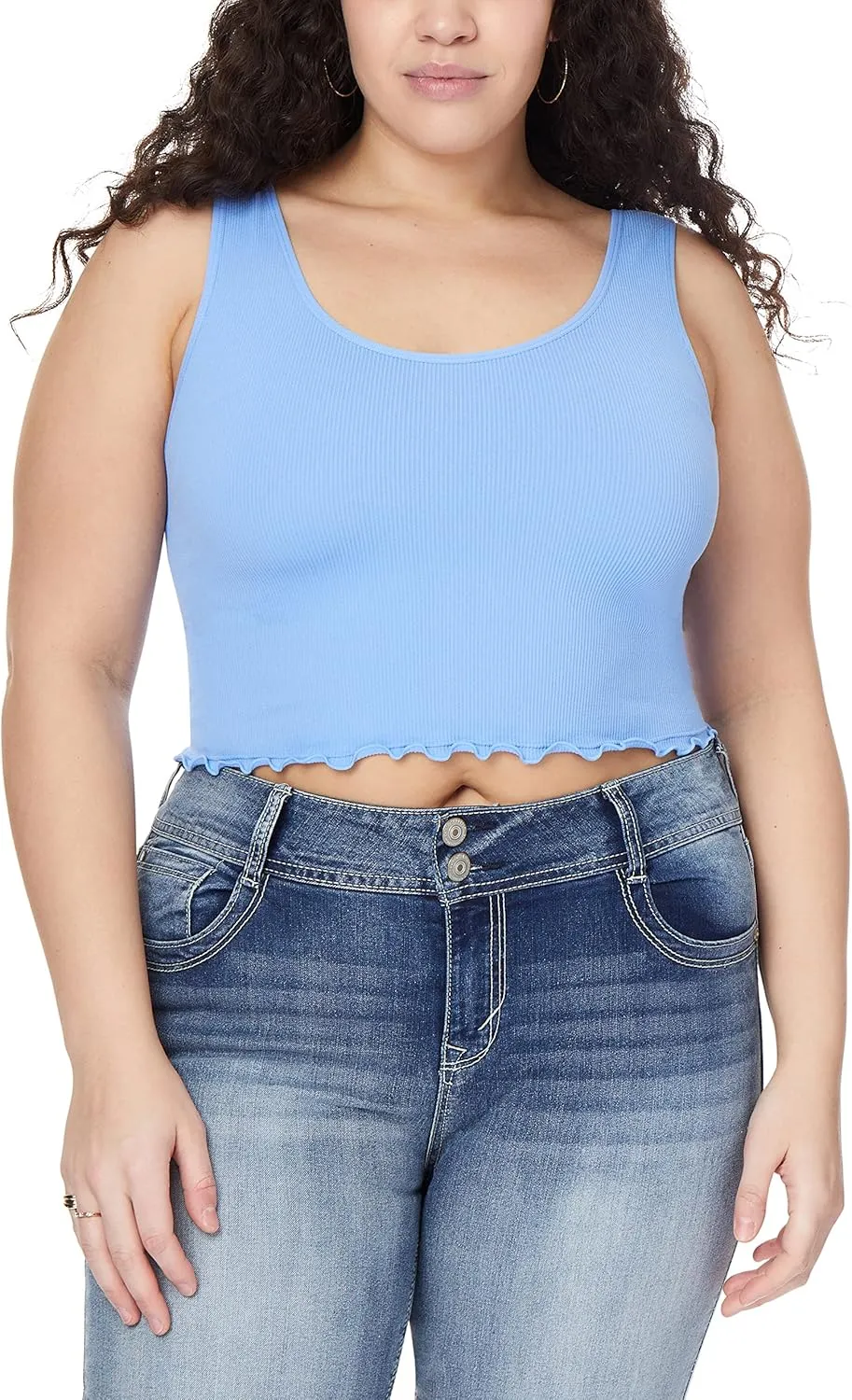 WallFlower Women's Insta Smooth Seamless Tank Tops 3-Pack (Standard and Plus)