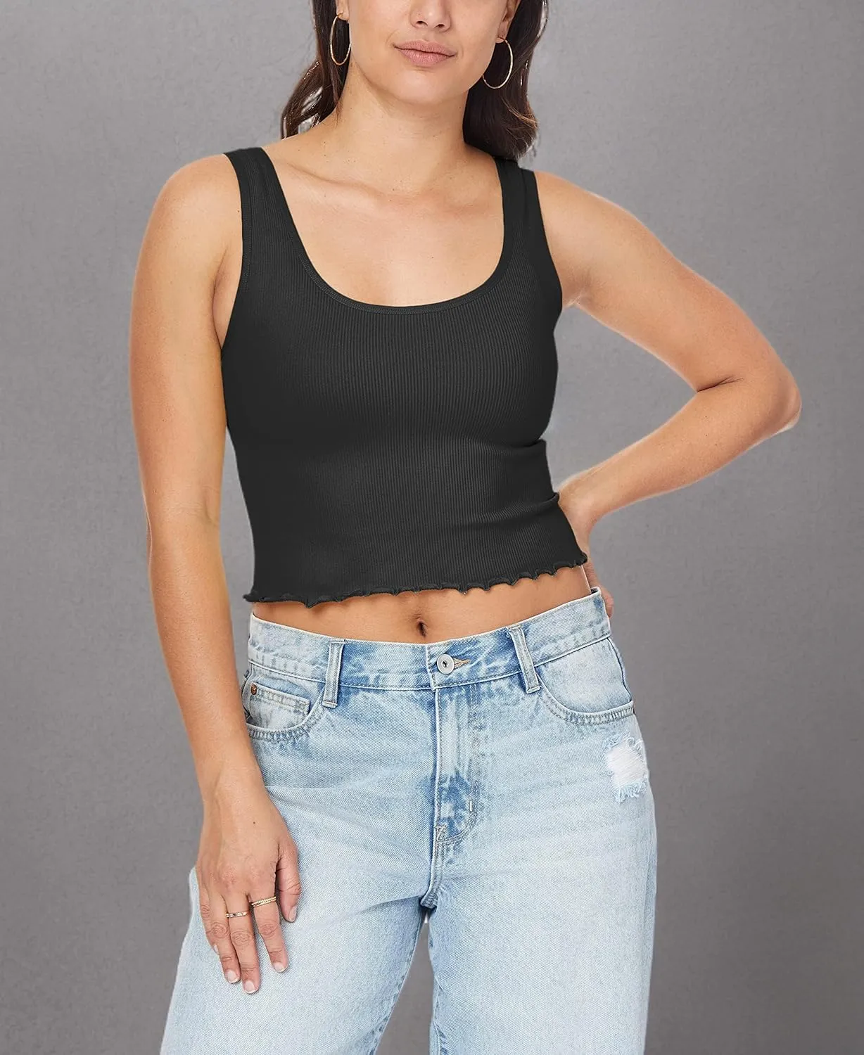 WallFlower Women's Insta Smooth Seamless Tank Tops 3-Pack (Standard and Plus)