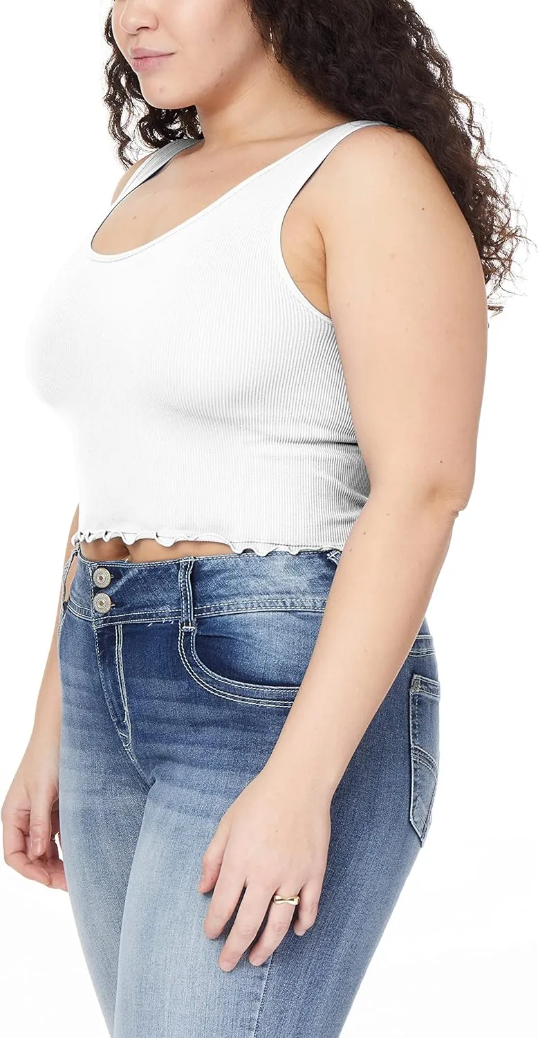 WallFlower Women's Insta Smooth Seamless Tank Tops 3-Pack (Standard and Plus)