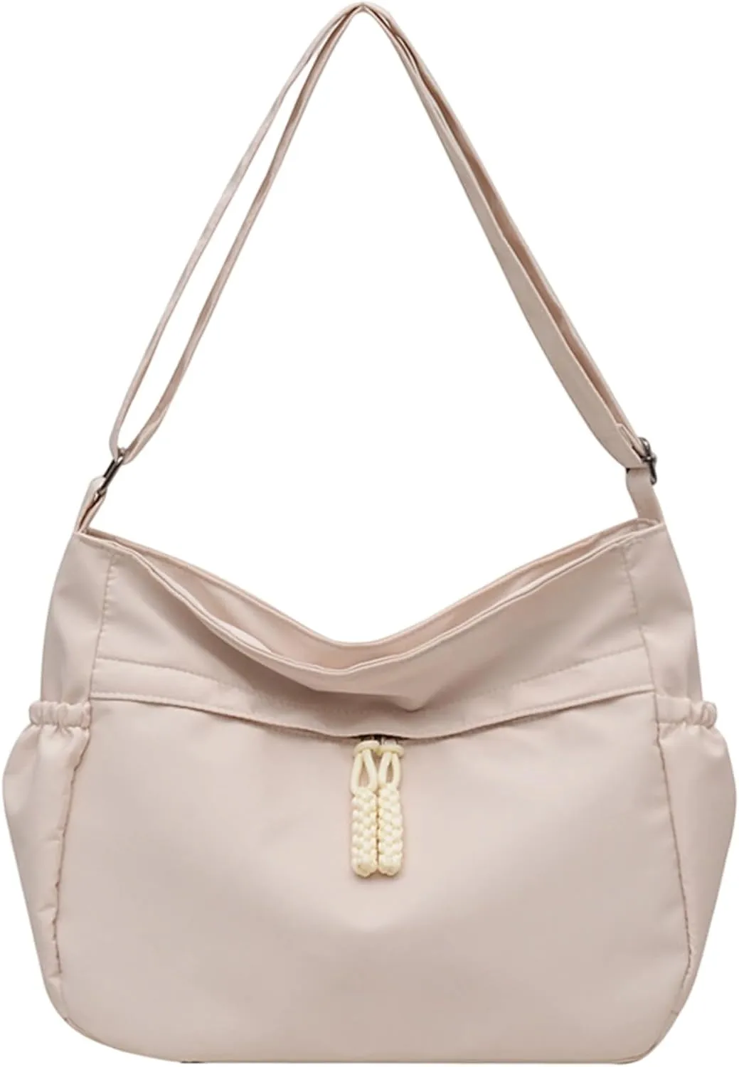 Waterproof Canvas Messenger Bag Women Multiple pockets Crossbody Shoulder Bag Spacious Student Tote with Water bottle Pocket