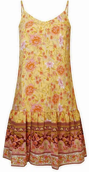 Watoriwa Women's Bohemian Print Dress - V-Neck,Loose Sleeveless, Spaghetti Strap Sundress & Coverup for Summer 2025