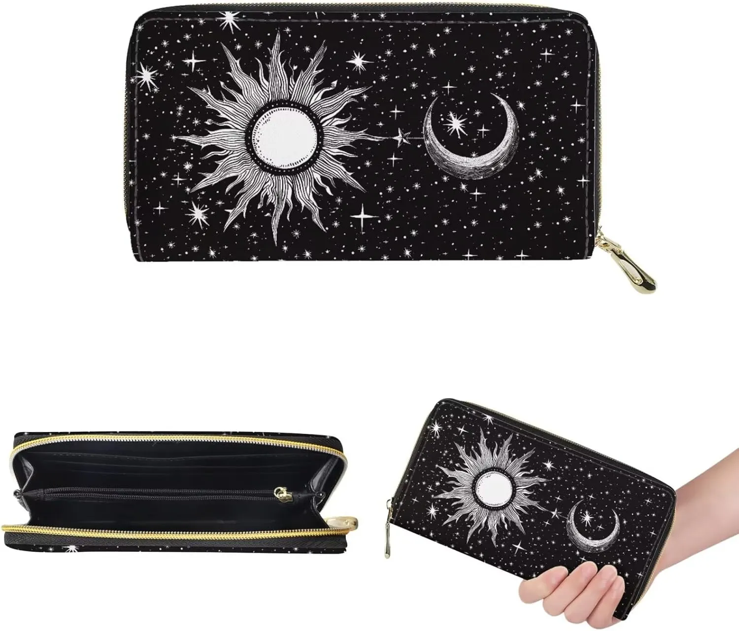 WELLFLYHOM Handbag and Wallet Set Magic African American Woman Shoulder Bag Top Handle Bag Tote Purse for Women