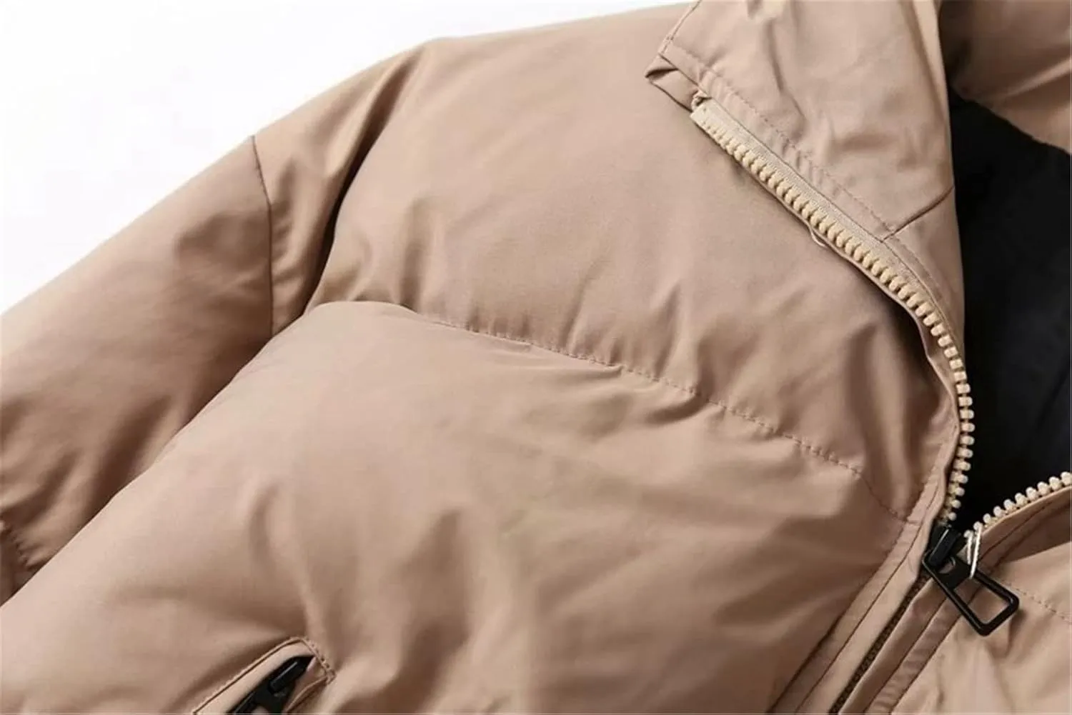 Winter Cotton Padded Coat Women's Loose Short Stand Collar Bread Coat Thicker Parkas Female Zipper Outwear