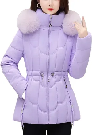 Winter Down Jacket Women Parkas Fashion Warm Cotton Padded Coat Ladies Short Overcoat Hooded Overwear Tops