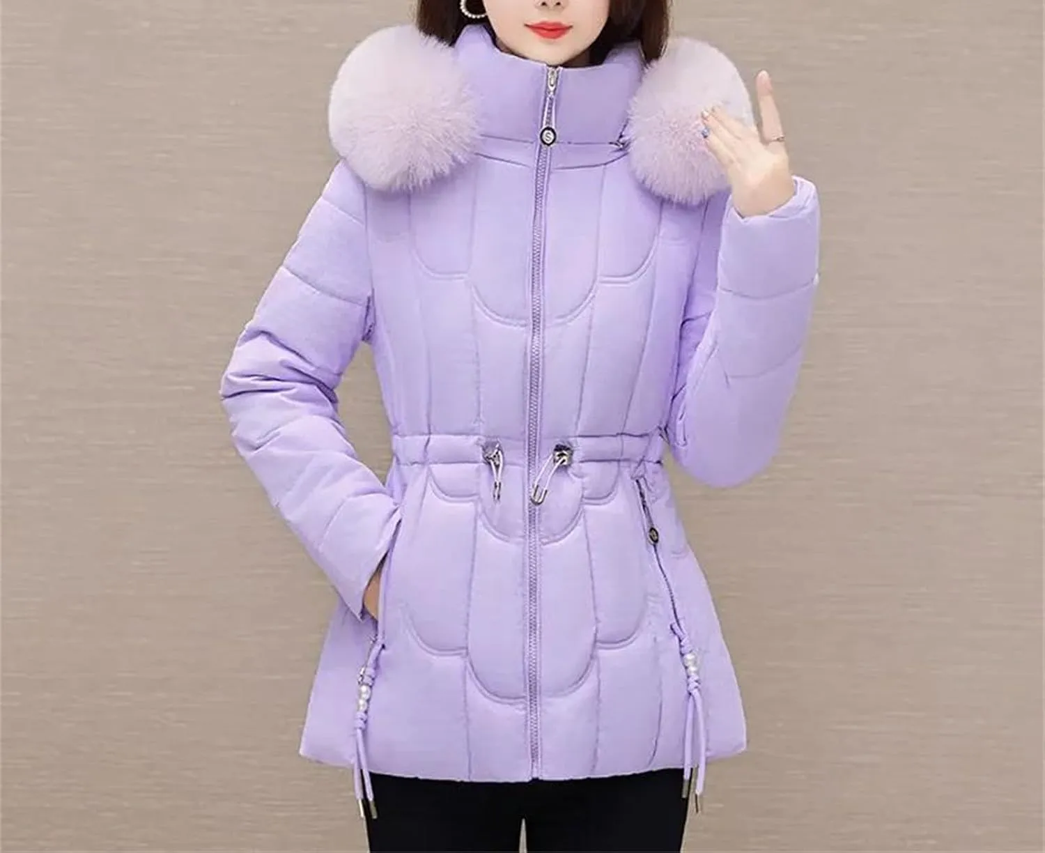 Winter Down Jacket Women Parkas Fashion Warm Cotton Padded Coat Ladies Short Overcoat Hooded Overwear Tops