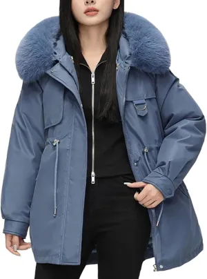 Winter Parka Collar Hooded Down Cotton Thick Warm Parkas Female Outerwear Winter Jacket Women Cotton Padded Coat