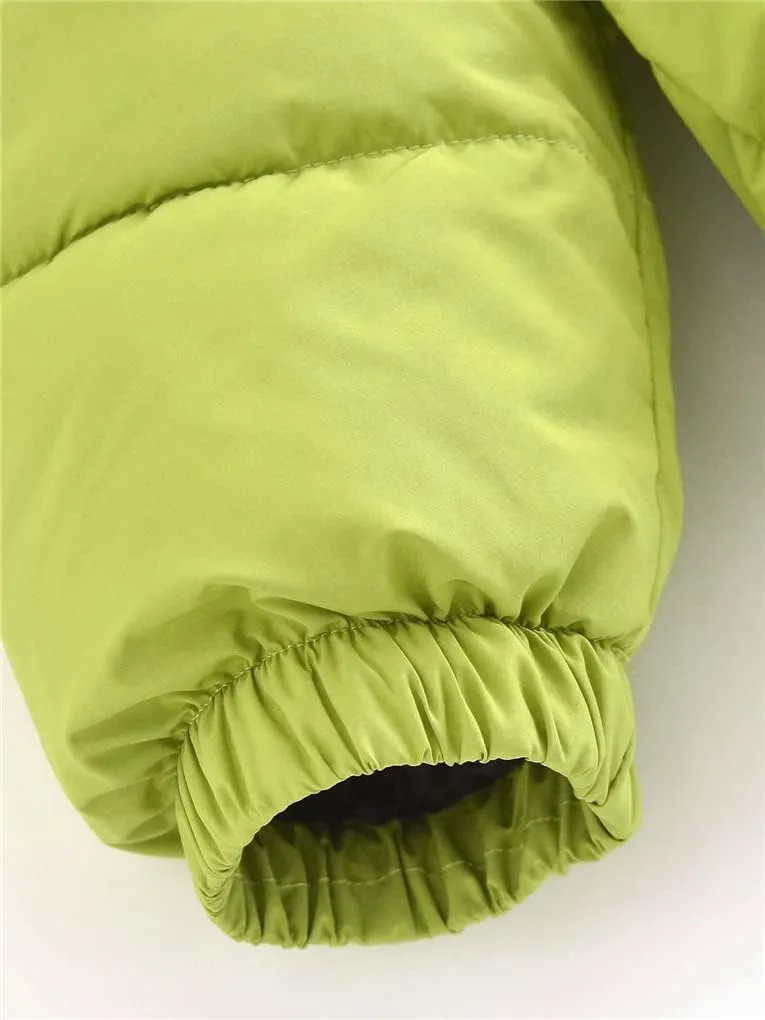 Winter Puffer Jacket Green Bubble Coat Women Parkas Thicker Cotton Padded Coat Fashion Outwear