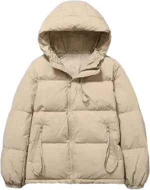 Winter Women Casual Hooded Cotton Jacket Thicken Warm Down Cotton Parkas Coat Zipper Padded Outwear Tops