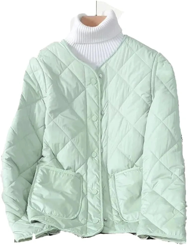 Women Jacket Winter Parkas Female Cotton-Padded Jackets Quilted Light Thin Down Cotton Short Coat Ladies Outwear