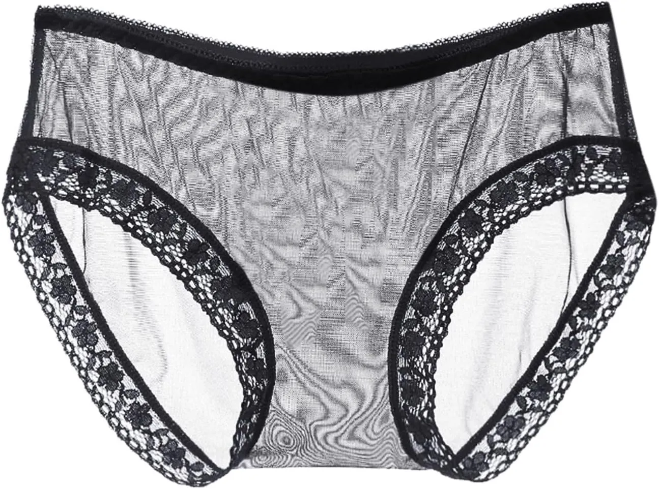 Women Sexy Ice Silk Sheer Lace Boyshorts Panties Underwear See Through Boxer Briefs Transparent Boy Shorts for Sex