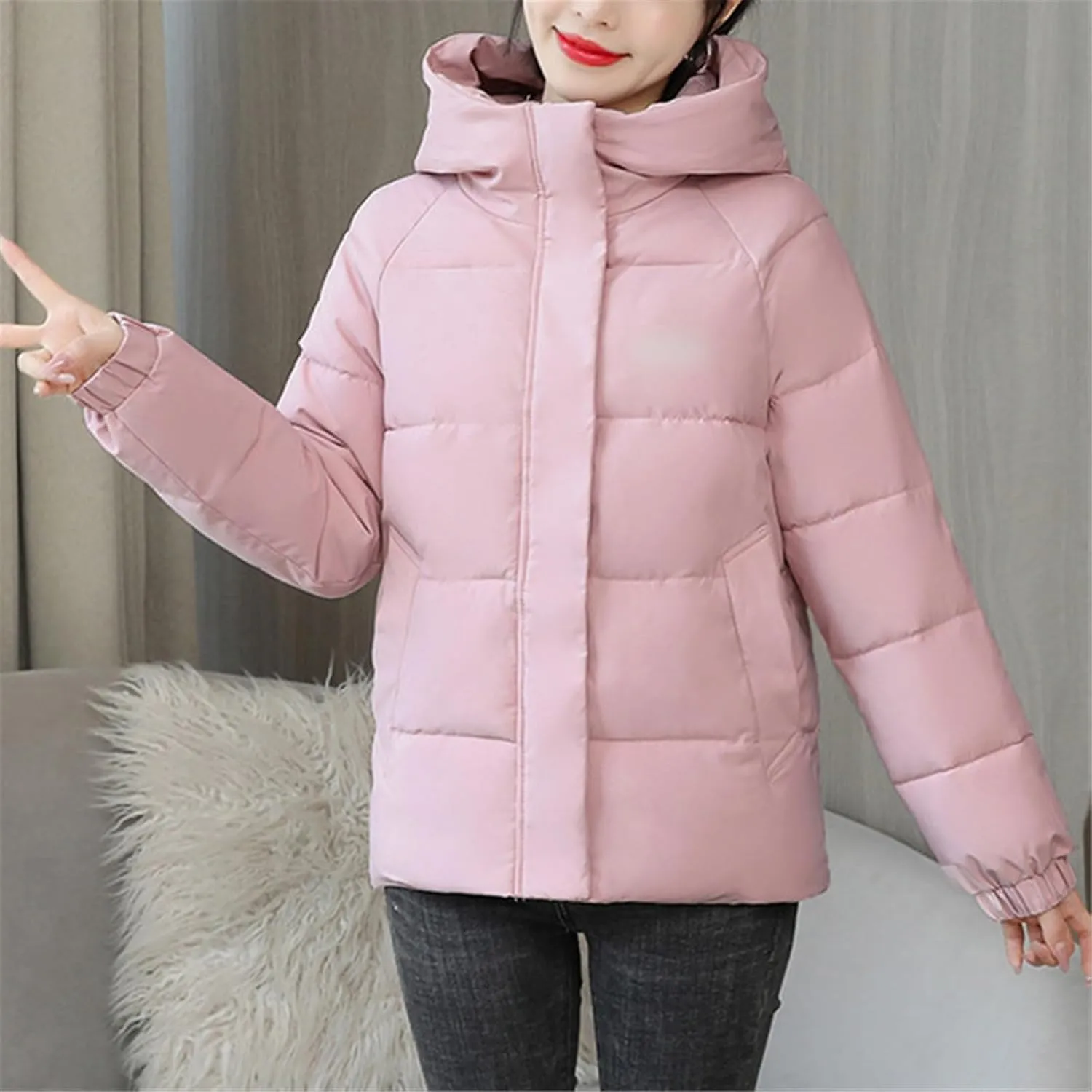 Women Short Jacket Winter Thick Hooded Cotton Padded Coats Female Puffer Parkas Women Clothes Outwear