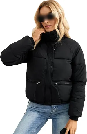 Women Short Parkas Jackets Autumn Winter Casual Pockets Thicken Outwear Casual Warm Snow Coat Cotton Padded Coats