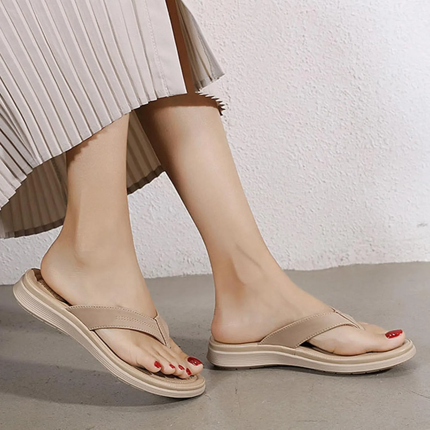 Women's Arch Support Flip Flops Comfortable Thong Sandals Orthopedic Sandals for Women Wide Width