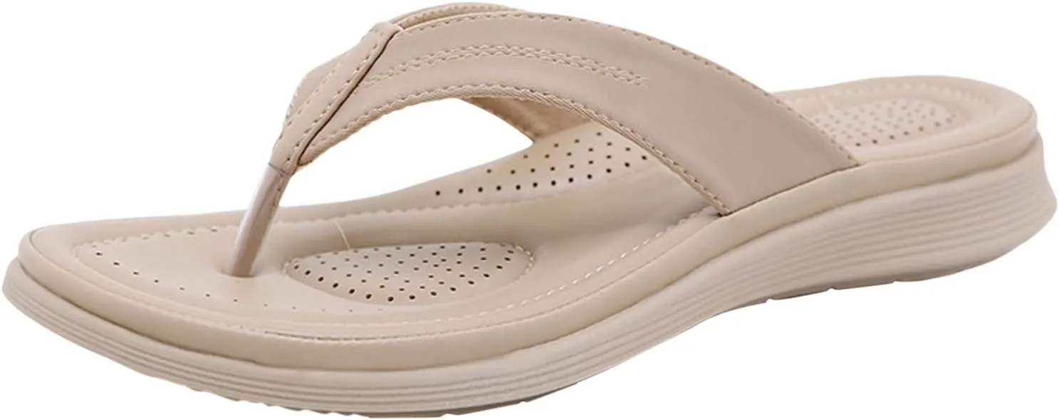 Women's Arch Support Flip Flops Comfortable Thong Sandals Orthopedic Sandals for Women Wide Width