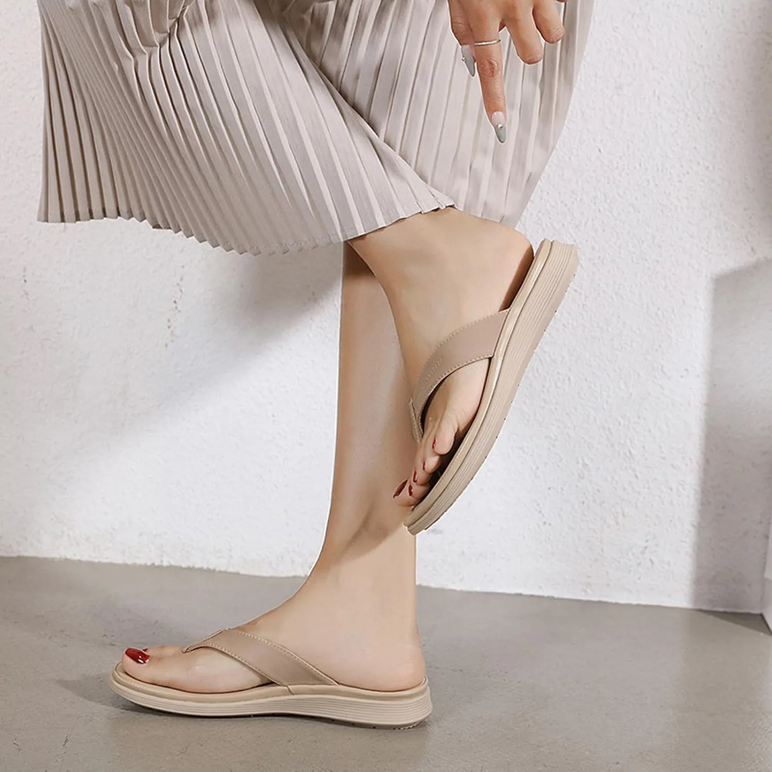 Women's Arch Support Flip Flops Comfortable Thong Sandals Orthopedic Sandals for Women Wide Width