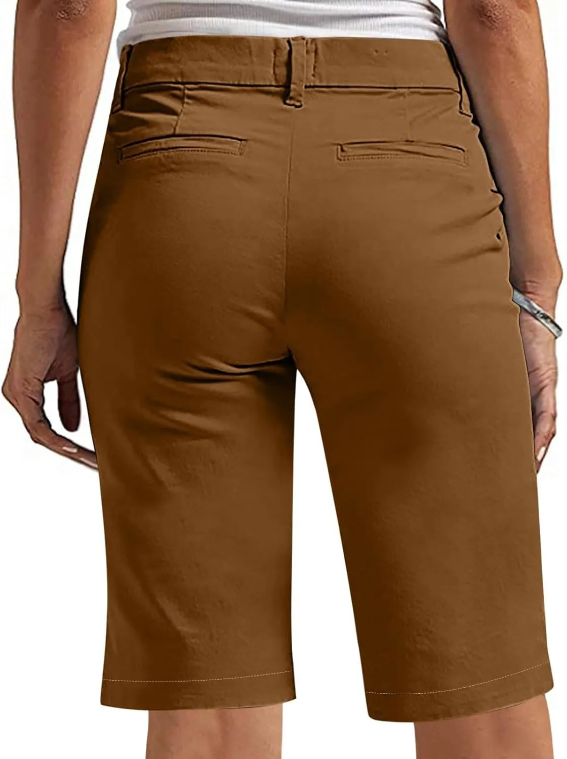 Women's Bermuda Shorts, Summer Straight Leg Chino Dressy Bike Shorts High Waisted Office Casual Party Sweat Shorts