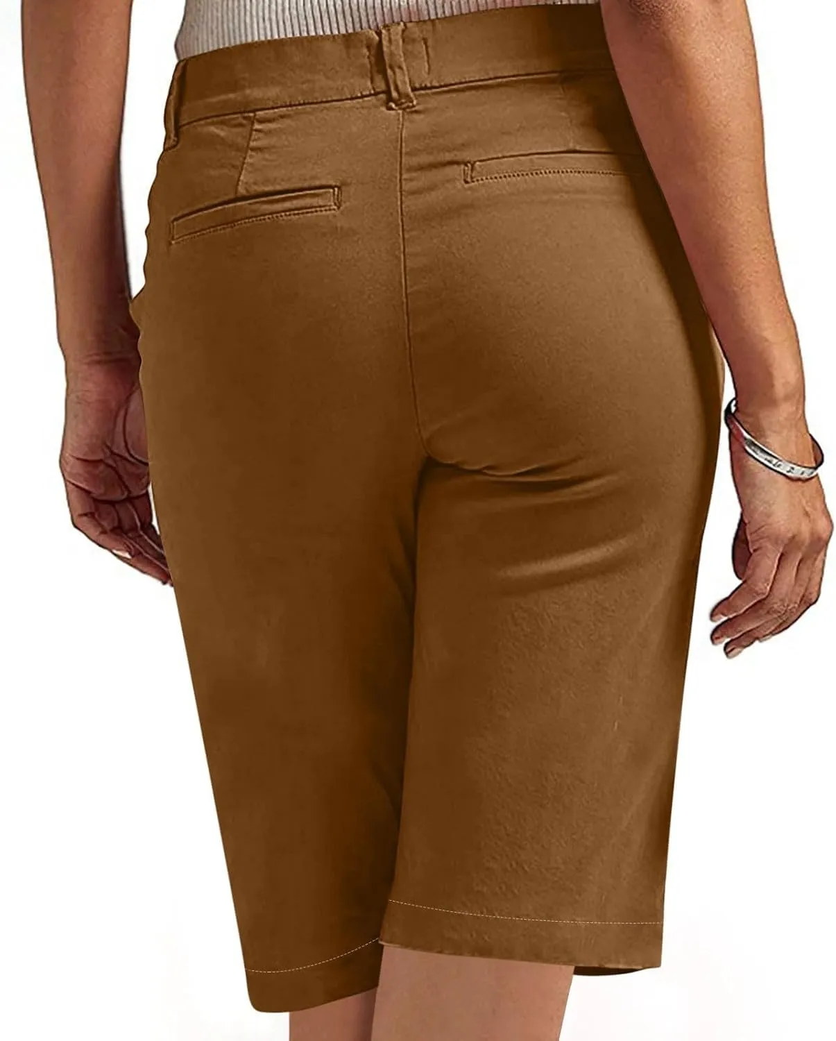 Women's Bermuda Shorts, Summer Straight Leg Chino Dressy Bike Shorts High Waisted Office Casual Party Sweat Shorts