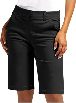 Women's Bermuda Shorts, Summer Straight Leg Chino Dressy Bike Shorts High Waisted Office Casual Party Sweat Shorts