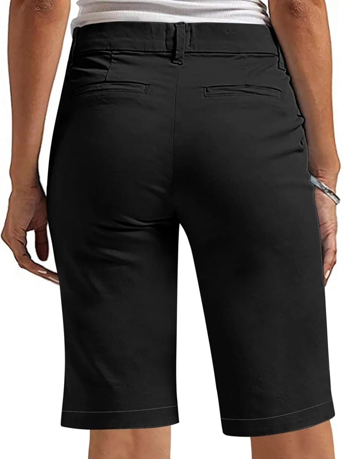 Women's Bermuda Shorts, Summer Straight Leg Chino Dressy Bike Shorts High Waisted Office Casual Party Sweat Shorts