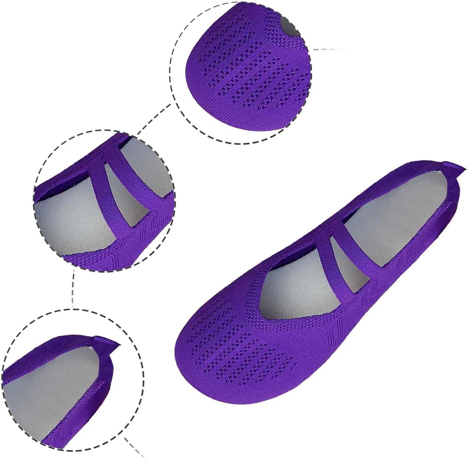 Women's Breathable Slip On Loafers Comfortable Casual Shoes for Daily Wear Spring Summer Fall Lightweight Flat