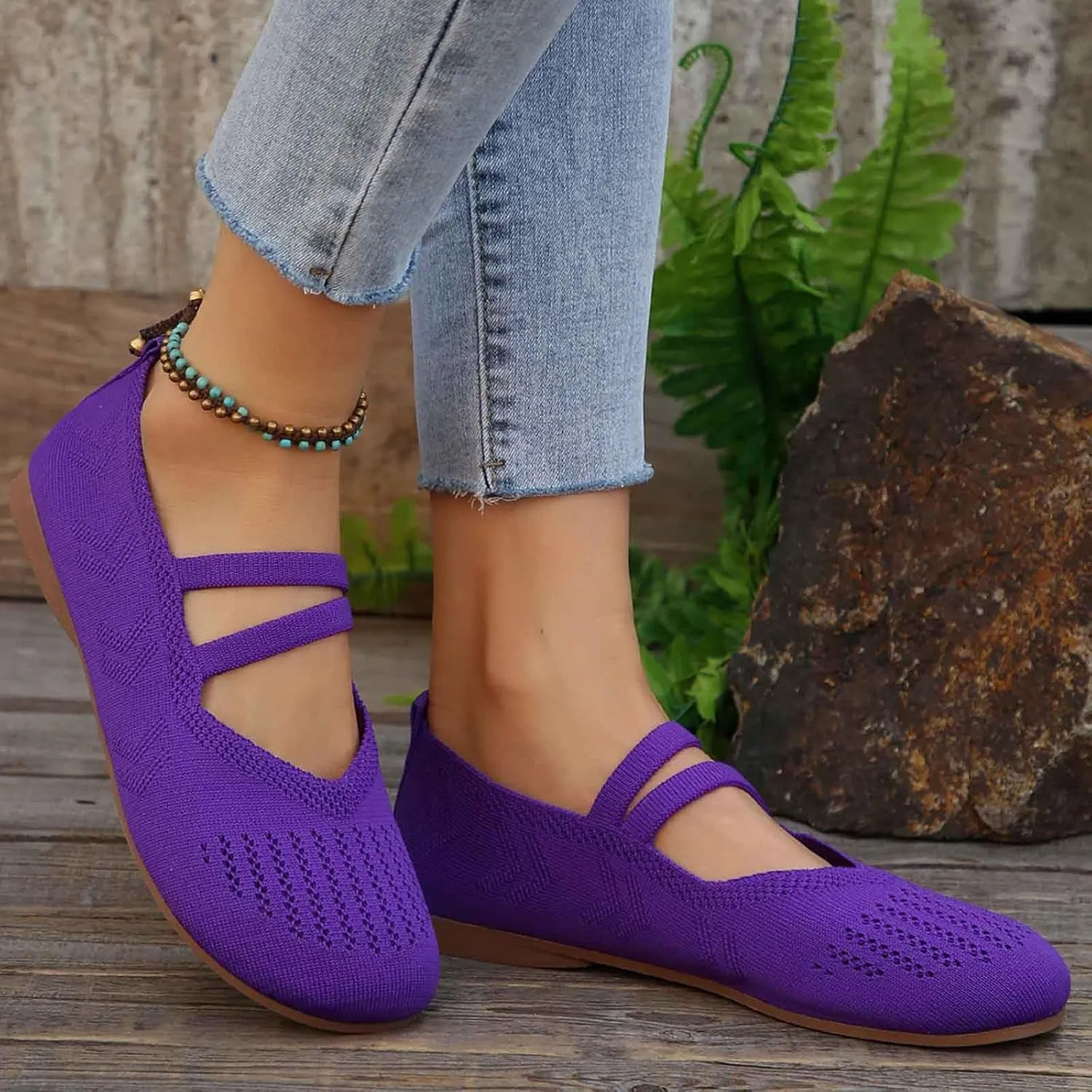 Women's Breathable Slip On Loafers Comfortable Casual Shoes for Daily Wear Spring Summer Fall Lightweight Flat