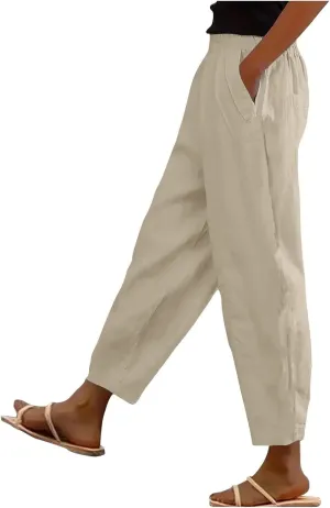Women's Casual High Waist Wide Leg Straight Dress Pants Trousers with Pocket Long Palazzo Pants Regular Size