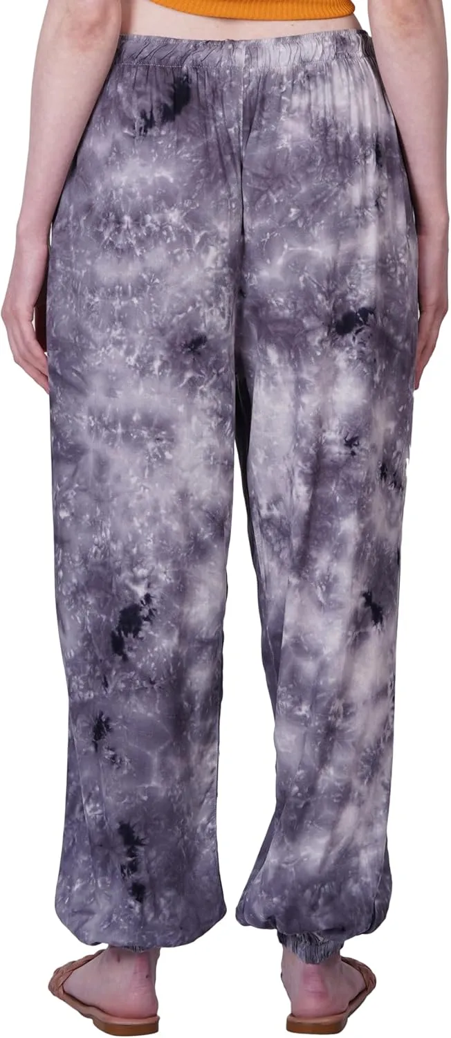Women's Harem Pants | Flowy Hippie Clothes | Comfy Bohemian Elasticated Yoga Pants with 2 Side Pockets for Women