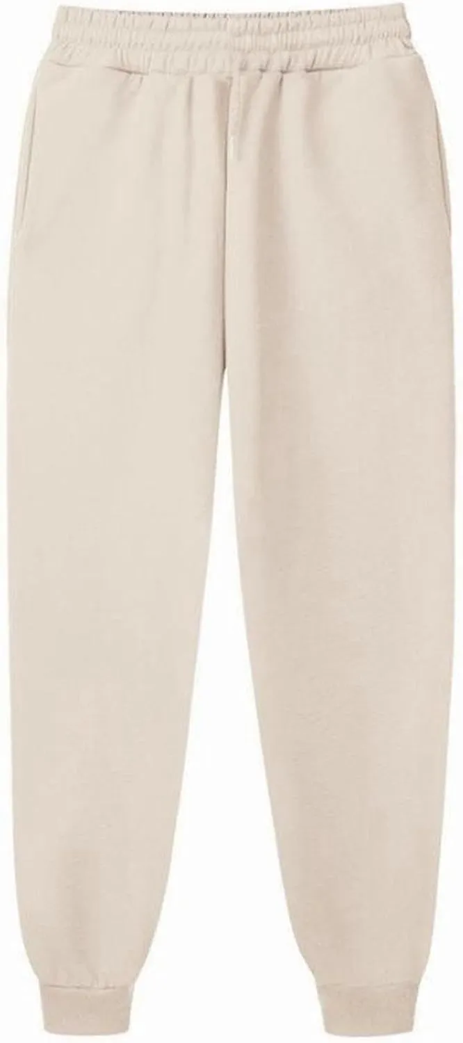 Womens High Waisted Sweatpants with Pockets 2024 Fall Y2k Jogger Pants Baggy Lounge Trousers Cinch Bottom Sweatpants