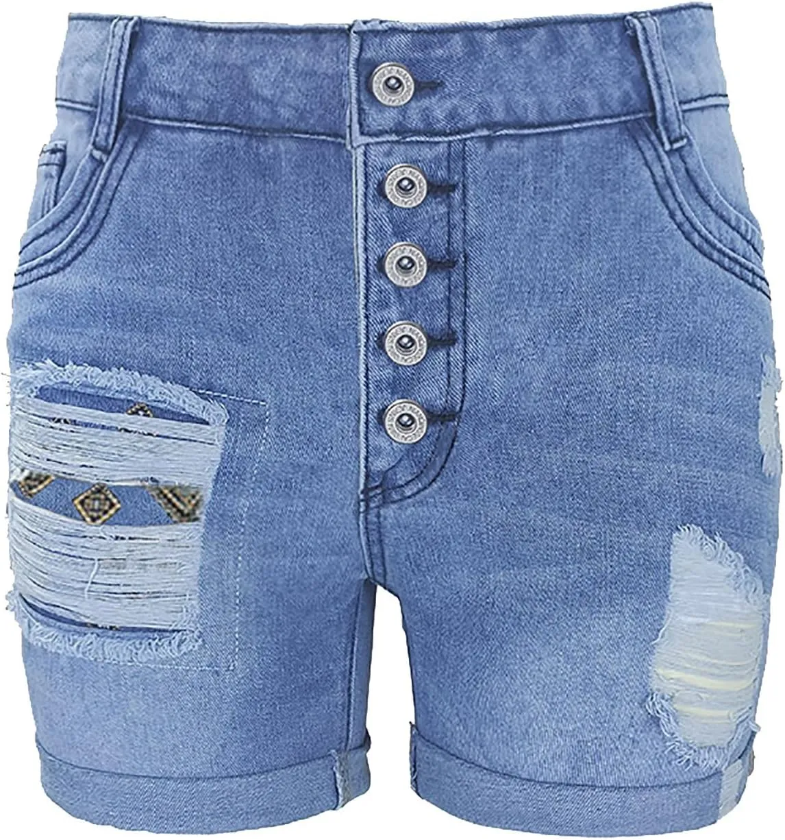 Womens Jean Shorts Cut Off Denim Shorts High Waisted Ripped Distressed Casual Summer Stretchy Ripped Shorts