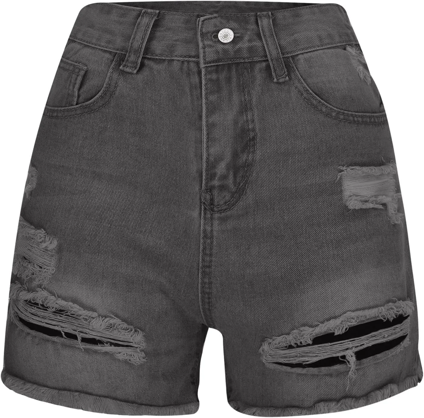 Women's Jean Shorts High Waisted Stretchy Casual Raw Hem Denim Shorts Ripped Jeans Y2K Summer Bottoms