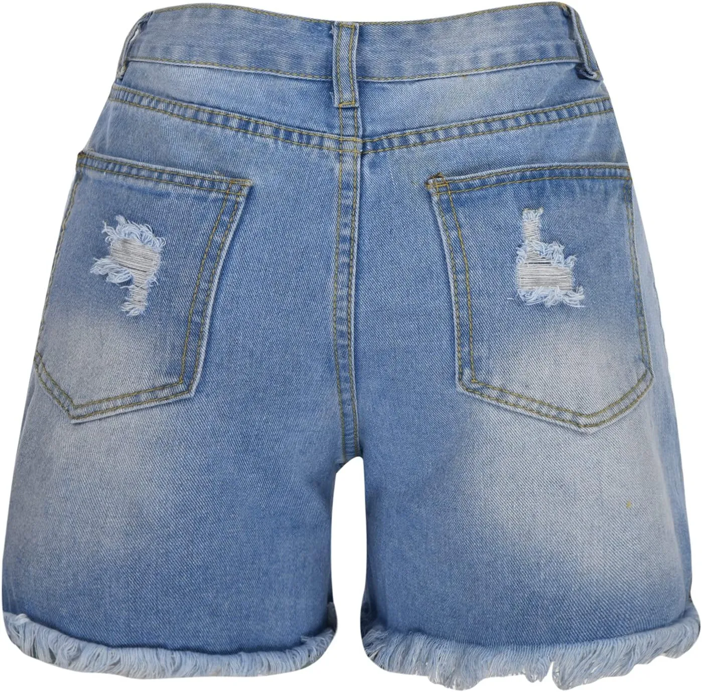 Women's Jean Shorts High Waisted Stretchy Casual Raw Hem Denim Shorts Ripped Jeans Y2K Summer Bottoms