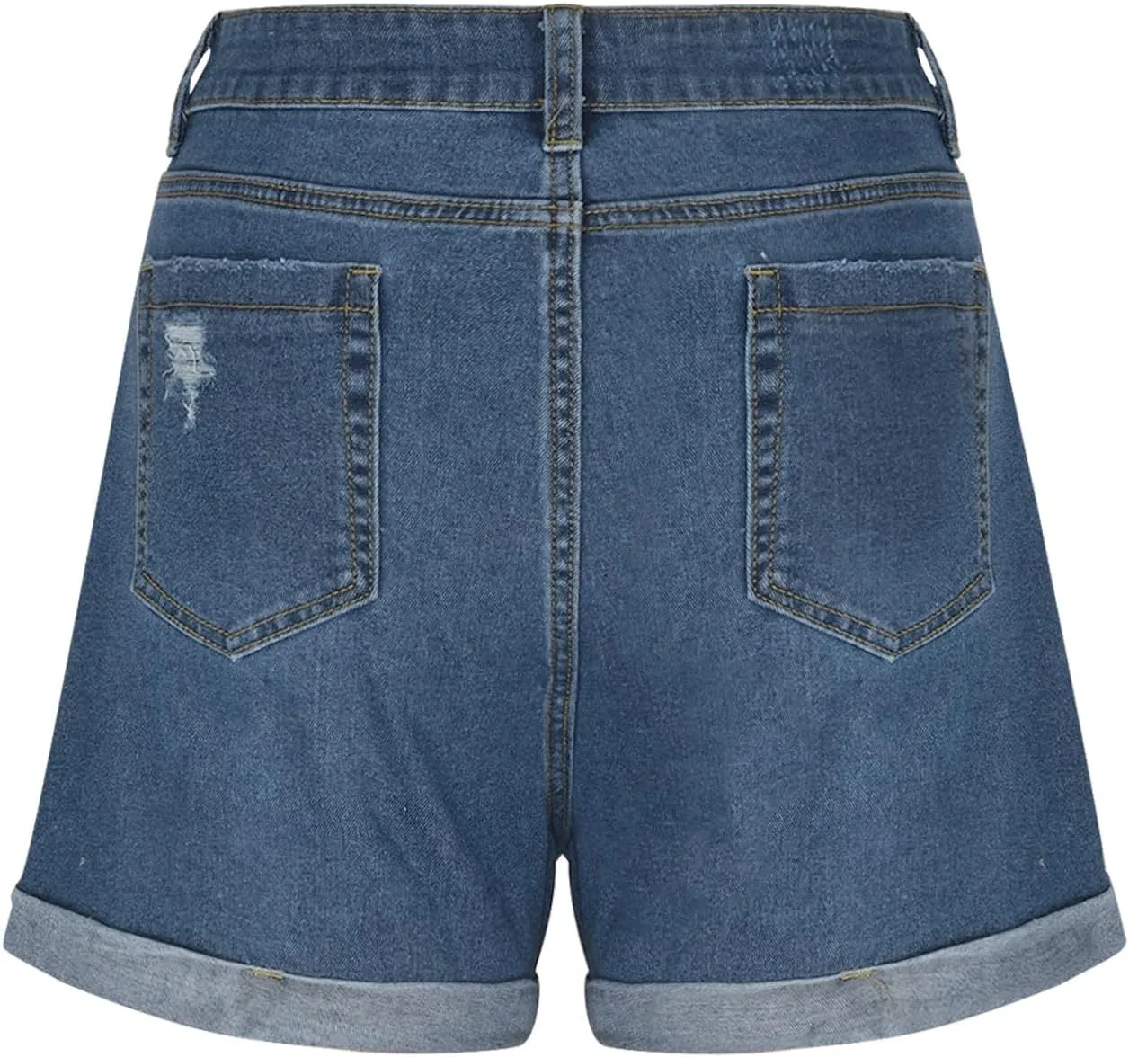 Womens Jean Shorts High Waisted Summer Y2K Stretchy Casual Pull On Beach Denim Shorts with Pockets