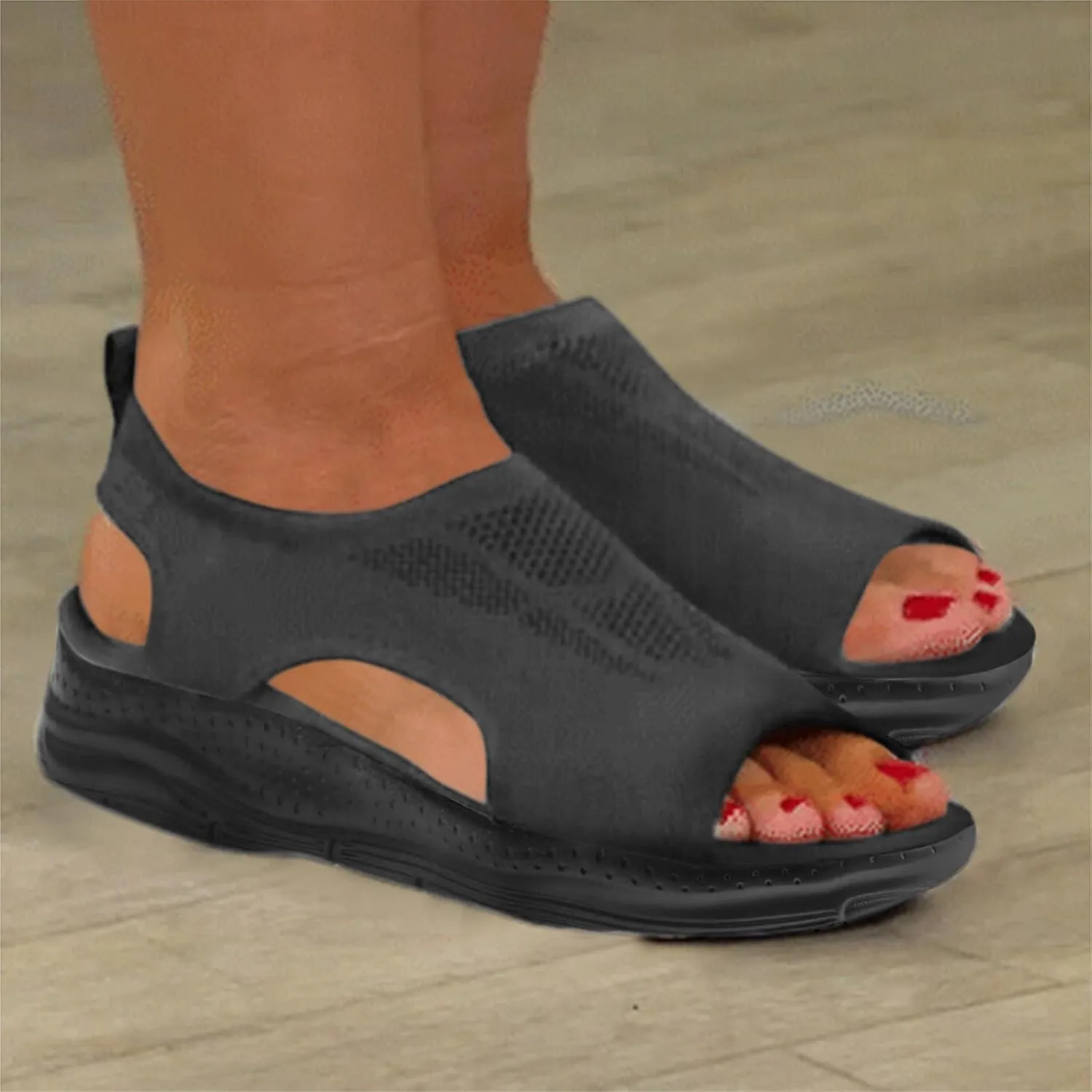 Womens Orthopedic Sandals Breathable Tennis Arch Support Wide Fit Plantar Fasciitis Sport Summer Dressy Platform Sandals