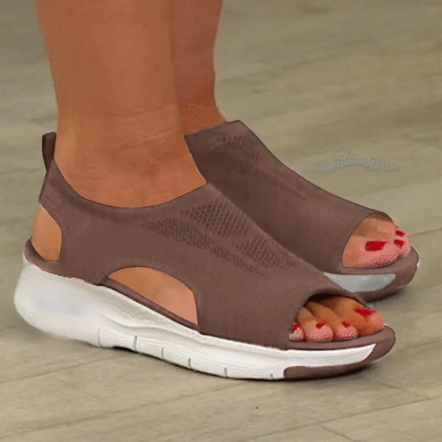 Womens Orthopedic Sandals Breathable Tennis Arch Support Wide Fit Plantar Fasciitis Sport Summer Dressy Platform Sandals