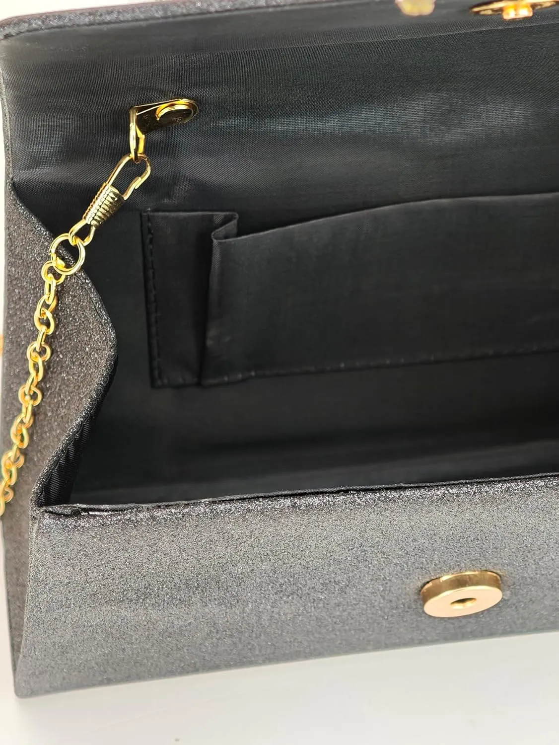 Women's Rhinestone Evening Bag Glitter Clutch Purses Crystal Pearl Party Handbags with Chain