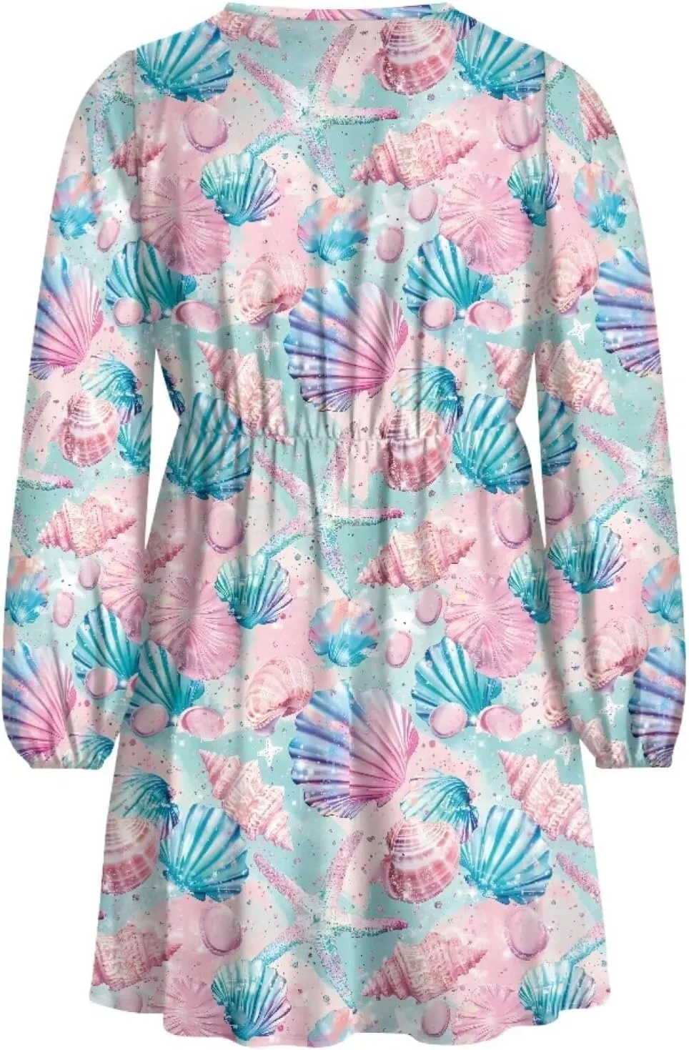 Womens Sexy Long Sleeve V Neck Dress Casual Mini Dress Skater Dresses