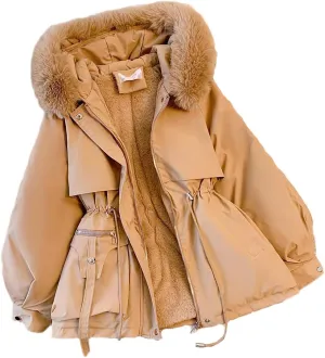 Women's Winter Jacket Overcoat Thick Cotton Liner Padded Coat Female Plus Size Casual Loose Hooded Parkas