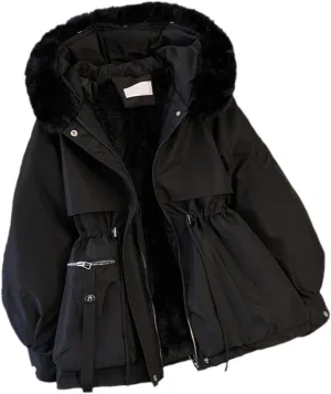 Women's Winter Jacket Overcoat Thick Cotton Liner Padded Coat Female Plus Size Casual Loose Hooded Parkas